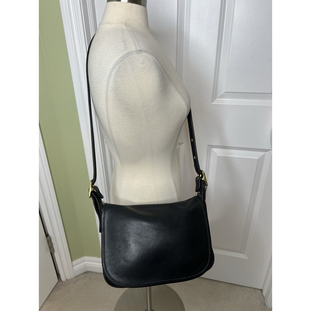 COACH Vintage Patricia’s Legacy Leather Crossbody Messenger Bag 9951 Black